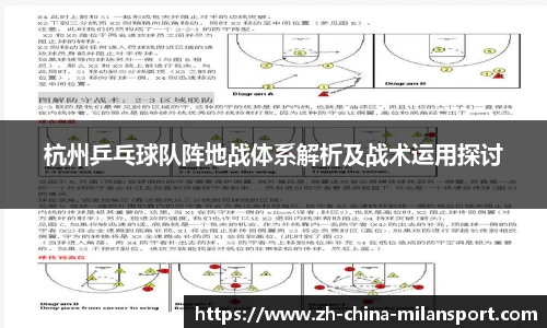 杭州乒乓球队阵地战体系解析及战术运用探讨